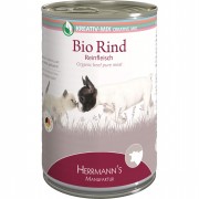 48er-SET 100% Bio Rind 400g Hund und Katzen Nassfutter Herrmann